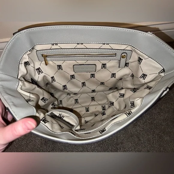 Antonio Melanie leather colorblock pink and white purse - Picture 5 of 7